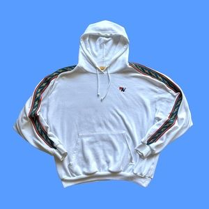 Aviator Nation White Bolt Stripe Hoodie